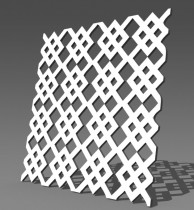 Резная 3D перегородка G23 Винтажные ромбы