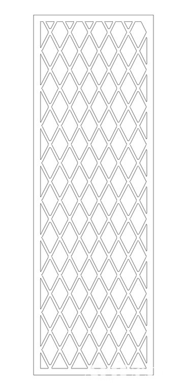 Резная 3D перегородка Romb Panel Border