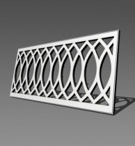 Резная 3D Прямоугольная решетка R3