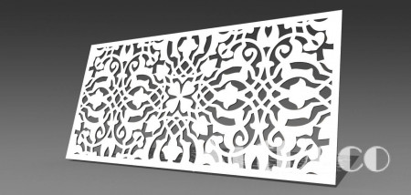 Резная 3D перегородка R1 Клевер